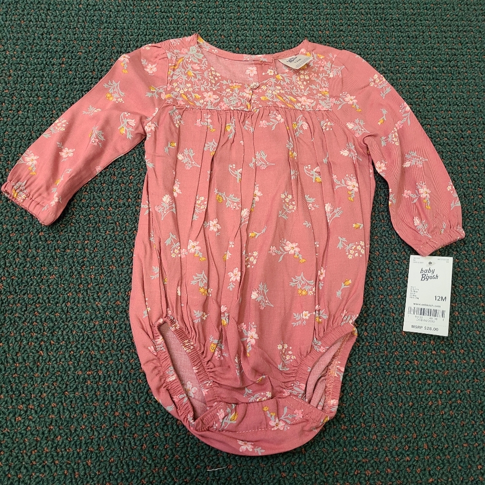 🆕️Baby B'Gosh Long Sleeve Floral Onsie
